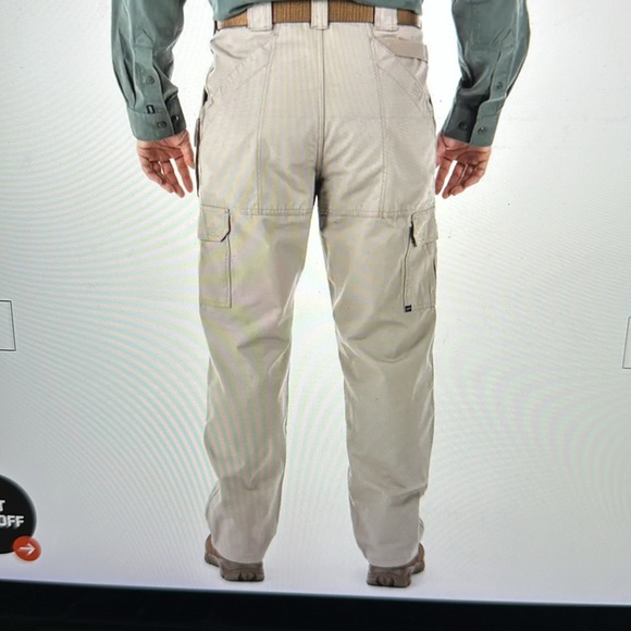 Men’s 5.11 tactical kaki cotton canvas pant - Picture 11 of 11